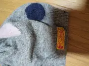 Vorschaubild 4 von Kinder Mütze Grau Größe 41 mit Teddybär Applikation Punkte