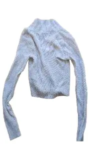 Vorschaubild 2 von Damen Crop Pullover Rippstrick V-Ausschnitt Beige Gr. XS