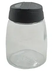 Vorschaubild 2 von Gewürzglas Streuer Glasdose mit Streudeckel Schwarz 150ml 8cm