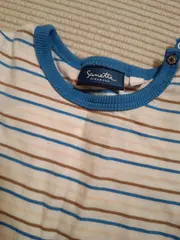 Vorschaubild 2 von Mädchen Kleid Gr. 86 Gestreift Blau Weiß Baumwolle Freizeitkleid