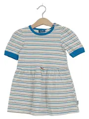 Vorschaubild 1 von Mädchen Kleid Gr. 86 Gestreift Blau Weiß Baumwolle Freizeitkleid