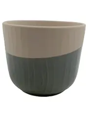 Vorschaubild 1 von Übertopf Keramikschale Grün 15x12 cm Minimalistisch
