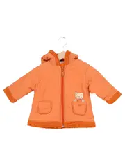 Vorschaubild 1 von Kinder Steppjacke Gr. 74 Orange mit Kapuze & Tiermotiven