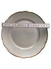 Vorschaubild 1 von Kuchenteller Porzellan Weiß 19cm Klassisch Festlich Metallic