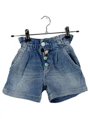 Vorschaubild 1 von Jeans-Shorts Mädchen Gr. 98 Blau Casual Sommer mit bunten Knöpfen
