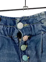 Vorschaubild 2 von Jeans-Shorts Mädchen Gr. 98 Blau Casual Sommer mit bunten Knöpfen