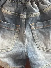Vorschaubild 4 von Jeans-Shorts Mädchen Gr. 98 Blau Casual Sommer mit bunten Knöpfen