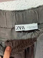Vorschaubild 5 von Damen Stoffhose Leinenmix Gr. M/38 Grau Casual Jogger
