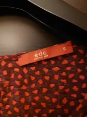 Vorschaubild 5 von Damen Hemdbluse Bluse Rot Muster Viskose Gr. S/36