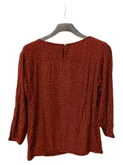 Vorschaubild 2 von Damen Hemdbluse Bluse Rot Muster Viskose Gr. S/36