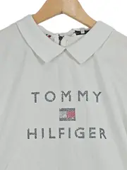 Vorschaubild 2 von Damen Poloshirt Strass Logo Print Kurzarm Weiß M 40