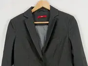 Vorschaubild 2 von Damen Blazer Gr. 38/M Grau Business Jacke Meliert