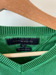 Vorschaubild 3 von Pullover Herren M V-Ausschnitt Grün Premium Cotton