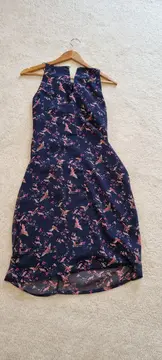 Vorschaubild 2 von Sommerkleid Damen Gr. 34 XS Blau Vogelmuster Midi