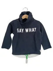 Vorschaubild 1 von Pullover Kinder Gr. 92/98 Blau Rollkragen Say What Spruch Baumwolle