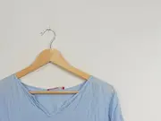 Vorschaubild 2 von Damen Bluse Kurzarm Viskose Strukturmuster Blau Gr. 36 S