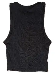 Vorschaubild 5 von Damen Crop Top Tanktop Rippstrick Schwarz Gr. S/36