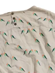 Vorschaubild 5 von Damen Sommerkleid Kleid Vogelmuster Tiermotive Casual Grau Gr. 38;M