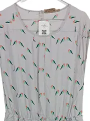 Vorschaubild 3 von Damen Sommerkleid Kleid Vogelmuster Tiermotive Casual Grau Gr. 38;M