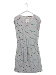 Vorschaubild 1 von Damen Sommerkleid Kleid Vogelmuster Tiermotive Casual Grau Gr. 38;M