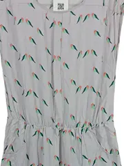 Vorschaubild 4 von Damen Sommerkleid Kleid Vogelmuster Tiermotive Casual Grau Gr. 38;M