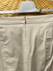 Vorschaubild 3 von Bleistiftrock Damen Business Baumwolle Stretch Beige Gr. 44/XXL