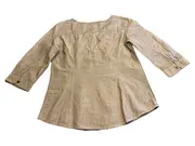 Vorschaubild 5 von Damen Bluse Gr. 36/S Grau Baumwolle 3/4-Arm Casual