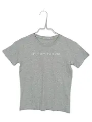 Vorschaubild 1 von Kinder T-Shirt Kurzarm Basic Grau Meliert Baumwolle Gr. 116