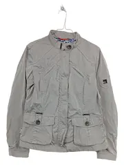 Vorschaubild 1 von Damen Jacke Übergangsjacke Gr. 36 S Beige Stehkragen Casual Frühling