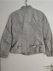 Vorschaubild 3 von Damen Jacke Übergangsjacke Gr. 36 S Beige Stehkragen Casual Frühling