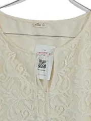 Vorschaubild 3 von Damen Bluse Langarm Spitze Boho Floral Gr. XS 34 Beige