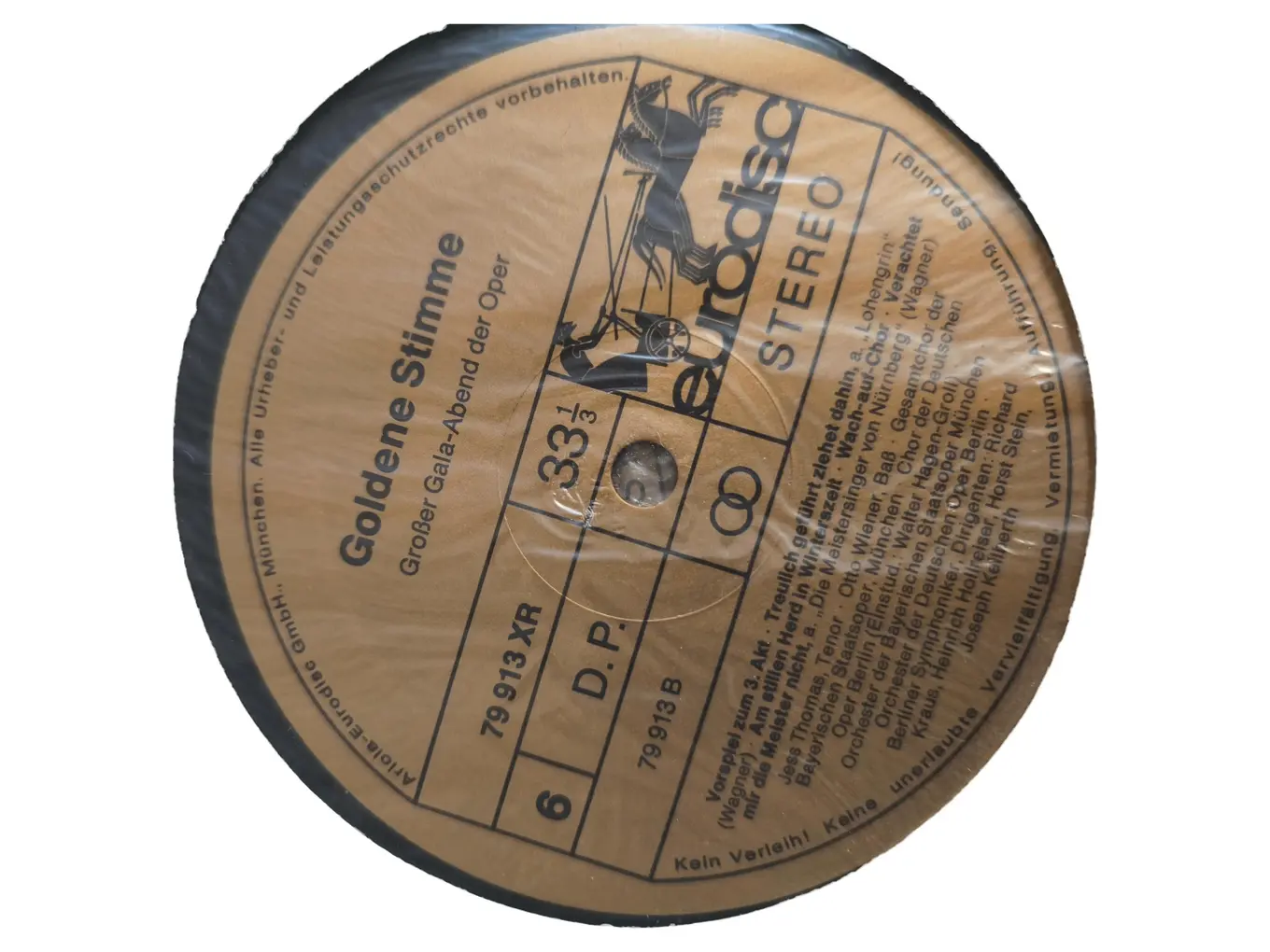 Wagner Lohengrin Meistersinger Gala Oper Vinyl Jess Thomas Vinyl