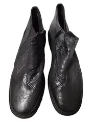 Vorschaubild 3 von Damen Stiefeletten Schwarz Leder Gr. 39 Reißverschluss Casual