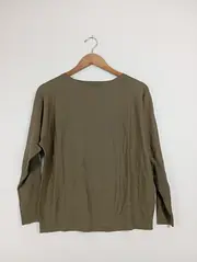 Vorschaubild 2 von Damen Pullover Gr. 36/S Oliv Viskose Casual Langarm