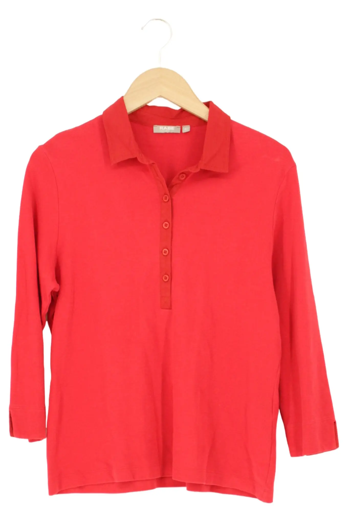 THOMAS RABE Damen Poloshirt Rot Gr. 42/L Klassisch Baumwolle