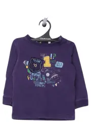Vorschaubild 1 von Kinder Langarm Pullover Gr. 86 Lila Team Fun Print Baumwolle