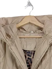 Vorschaubild 3 von Damen Steppjacke mit Gürtel & Kapuze Gr. 40/L Beige Casual