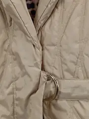 Vorschaubild 4 von Damen Steppjacke mit Gürtel & Kapuze Gr. 40/L Beige Casual
