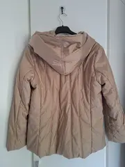 Vorschaubild 2 von Damen Steppjacke mit Gürtel & Kapuze Gr. 40/L Beige Casual