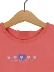 Vorschaubild 2 von Kinder Top Mädchen Rosa Gr. 122 Casual Herz-Applikation