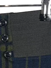 Vorschaubild 3 von Bleistiftrock Damen kariert blau Midirock Büro Gr. S 36 Polyester