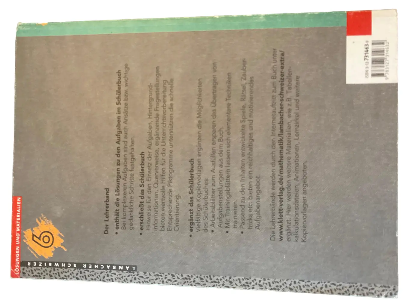 Lambacher Schweizer 6 Lehrerband Klett Mathematik Unterrichtsmaterial Lösungen