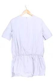 Vorschaubild 2 von Freizeitkleid Damen Grau Baumwolle Gr. 38 M Raffungen Minikleid