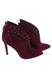 Vorschaubild 1 von Stiefelette Damen Gr. 38.5 Lila Elegant Nieten High Heels