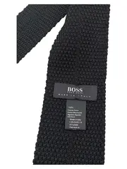 Vorschaubild 2 von Strickkrawatte Herren Business Elegant Schwarz Baumwolle 6.5cm