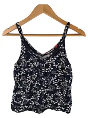 Vorschaubild 1 von Damen Top Blumenmuster Ärmellos Blau Gr. 36/S Viskose