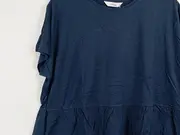 Vorschaubild 3 von Damen T-Shirt Bluse Gr. 44/46 Blau Lochstickerei Rüschen