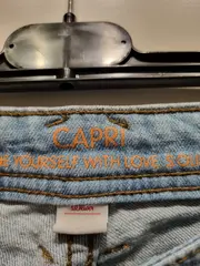 Vorschaubild 7 von Damen Capri Jeans Regular Fit Blau Gr. W28 L21 Baumwolle