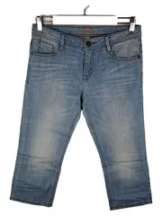 Vorschaubild 1 von Damen Capri Jeans Regular Fit Blau Gr. W28 L21 Baumwolle