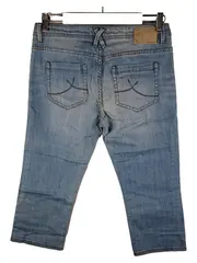 Vorschaubild 2 von Damen Capri Jeans Regular Fit Blau Gr. W28 L21 Baumwolle
